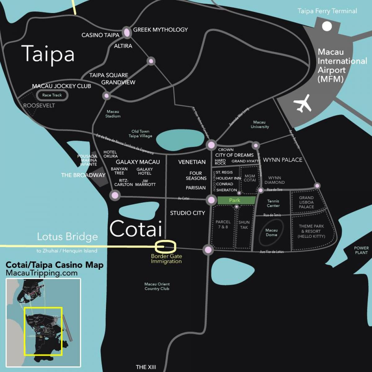 kaart cotai Macau