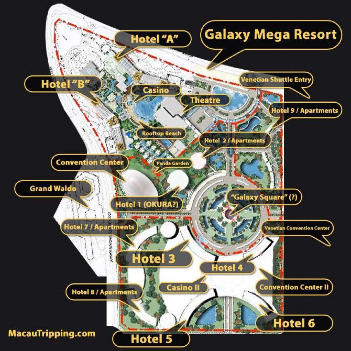 galaxy Macau korrus kaart