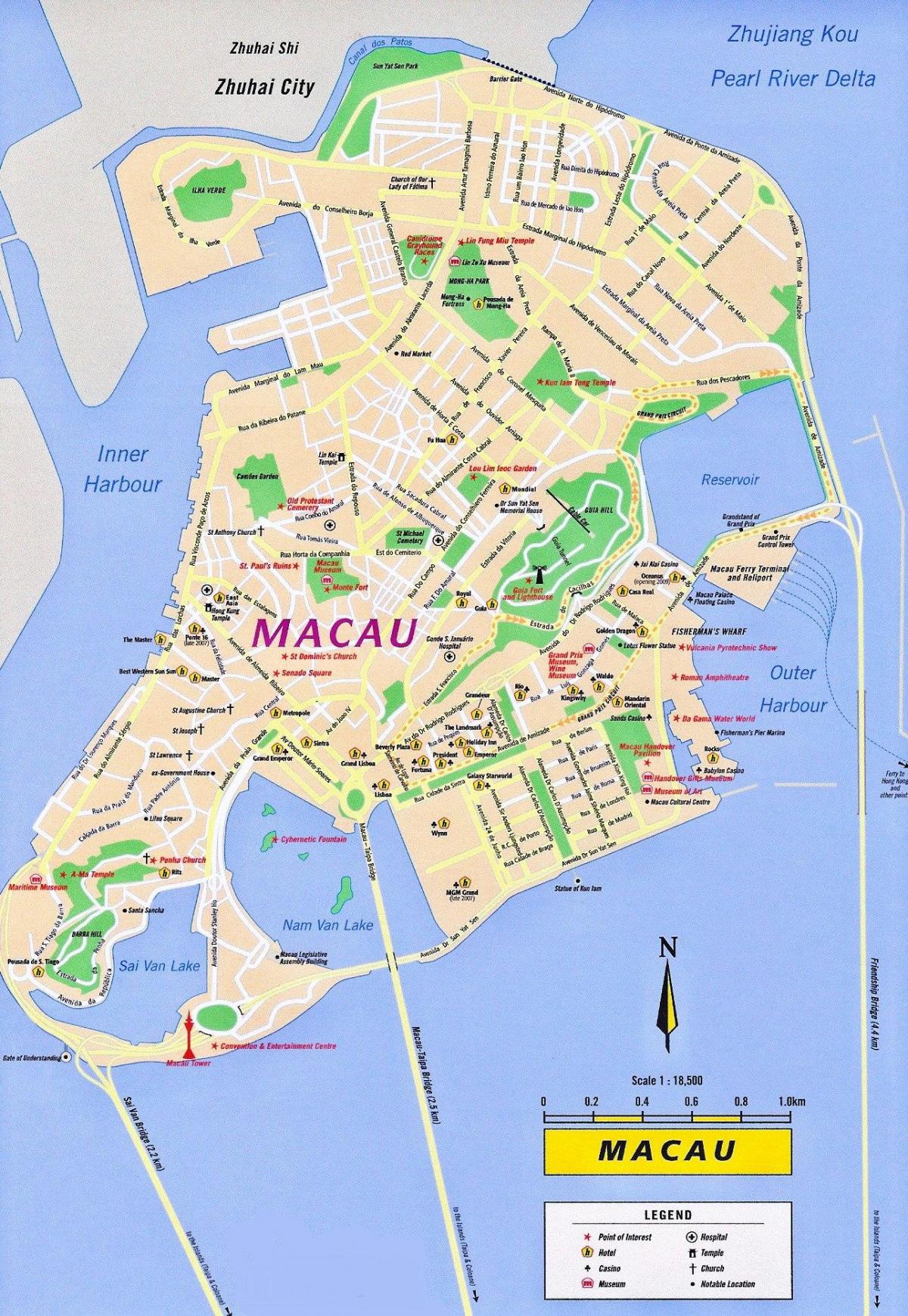 Macau Macau kaart
