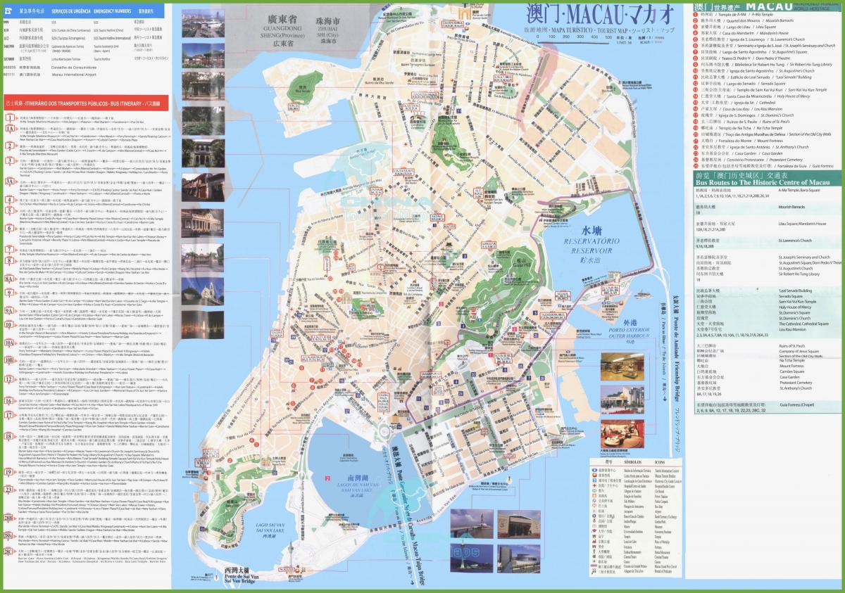 Macau bussi marsruudi kaardil