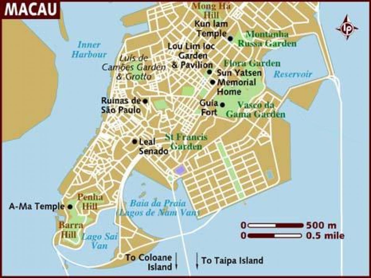 Macau-Hiina asukoht kaardil