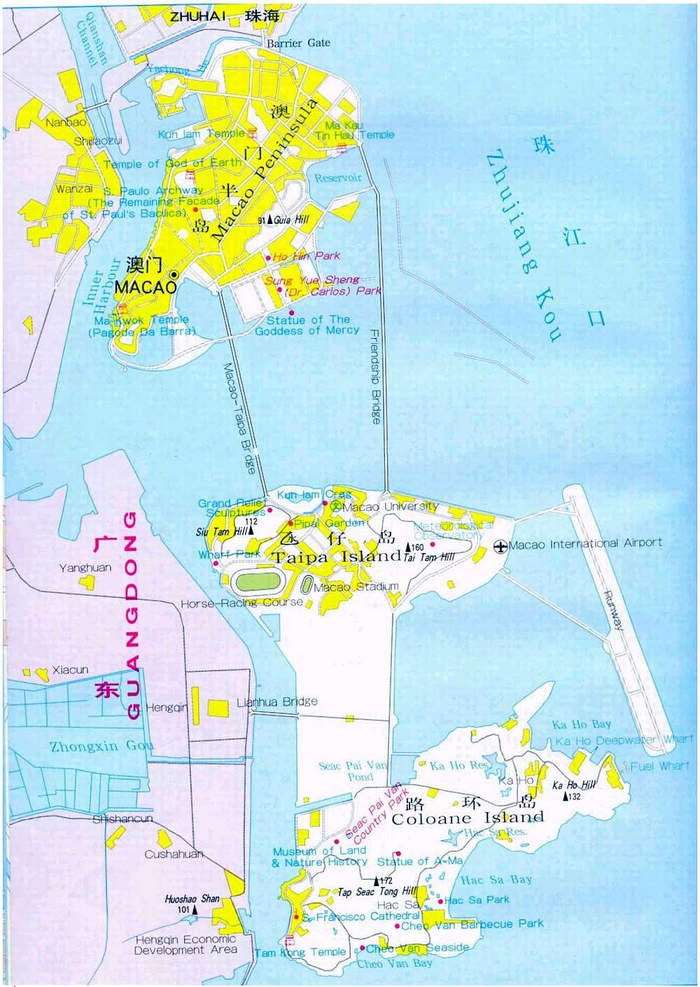 kaart Macau linnas