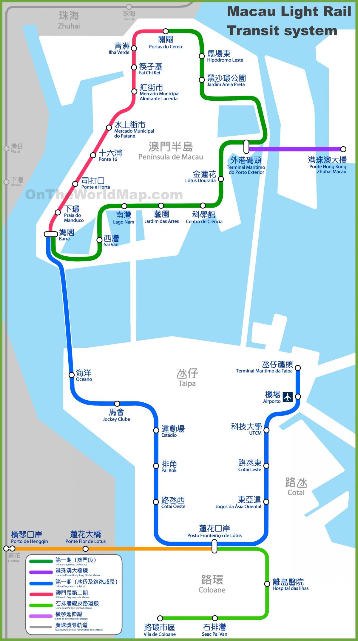 Macau mtr kaart