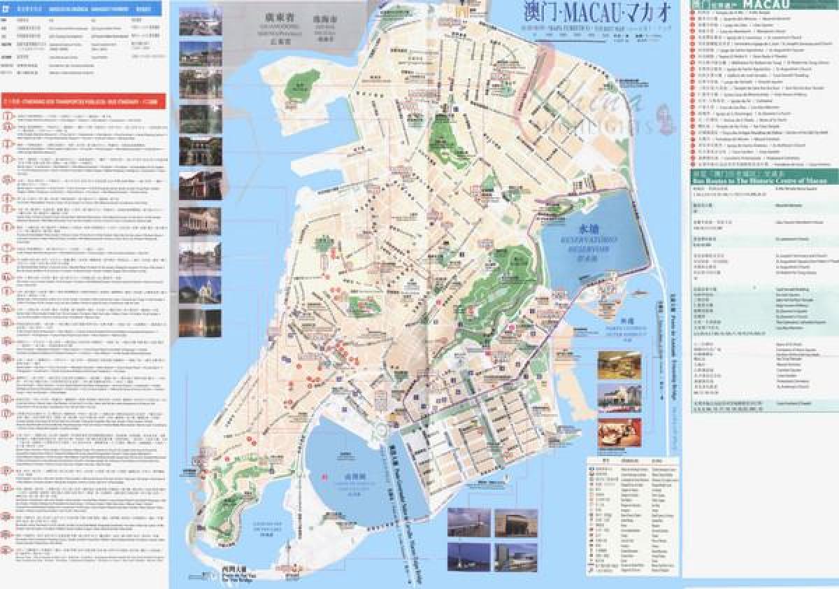 Macau avalik bussitransport marsruute kaardil