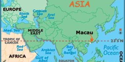 Macau Macau kaart