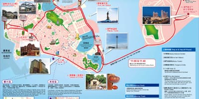 Kaart Macau vaatamisväärsused