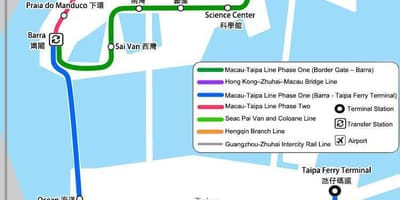 Macau metroo kaart
