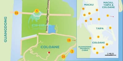 Kaart Macau saar