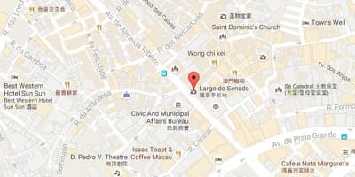 Kaart senado väljak Macau